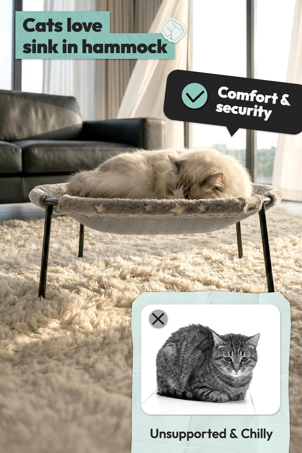Elevated Glow in the Dark Cat Bed