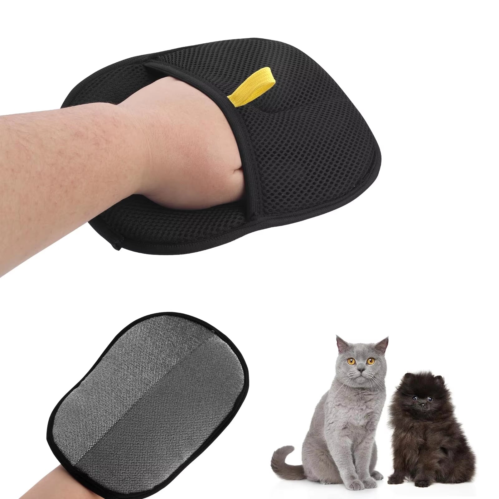 Transform Your Pet Grooming Routine with Our Reusable Double-Sided Hair Removal Gloves – Effortlessly Eliminate Fur from Carpets and Furniture!