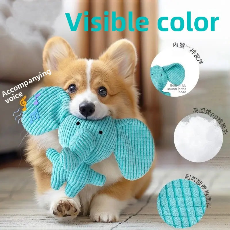 Durable Chew Plush Squeaky Dog Toys for Puppies, Teething & Self-Entertainment, Boredom Relief Pet Toys