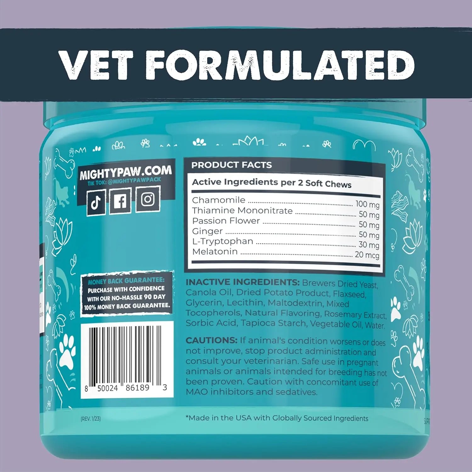 Mighty Calm Chews for Dogs: Soothing Stress and Calming Support in Every Bite / Supplements
