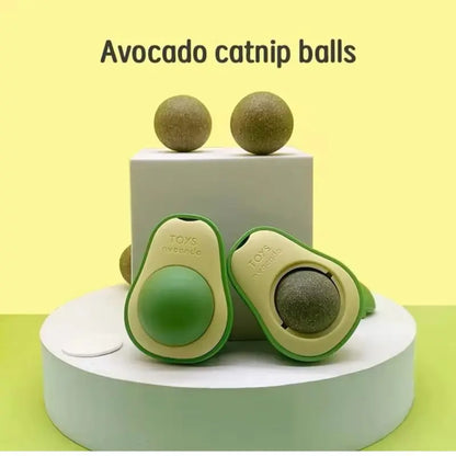 2 Pcs Avocado Catnip Balls, Catnip Wall Balls, Cat Toys for Indoor Cats, Kitten Toys, Healthy Catnip Chew Toys for Kitten