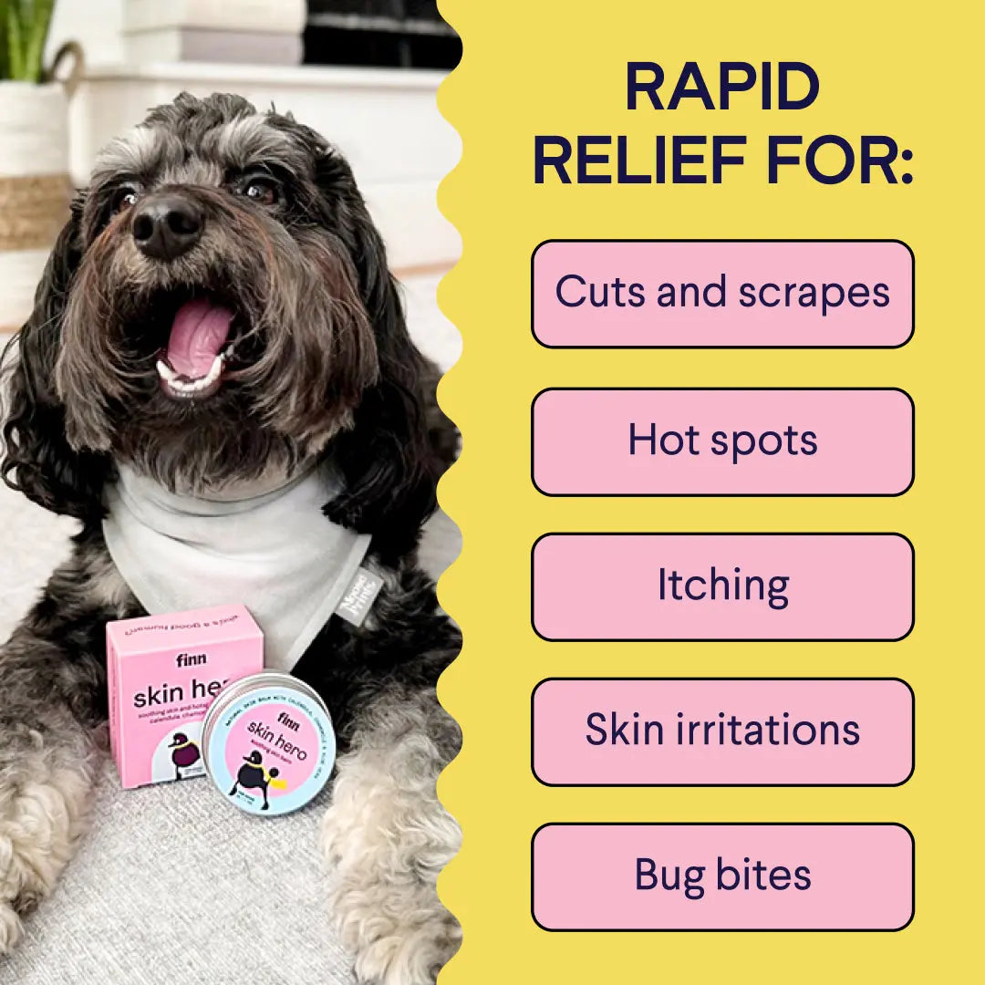 FINN Skin Hero – Revitalizing Natural Dog Skin Balm – Soothes, Strengthens & Protects from Hot Spots, Itching and Irritation - 1.75 Oz