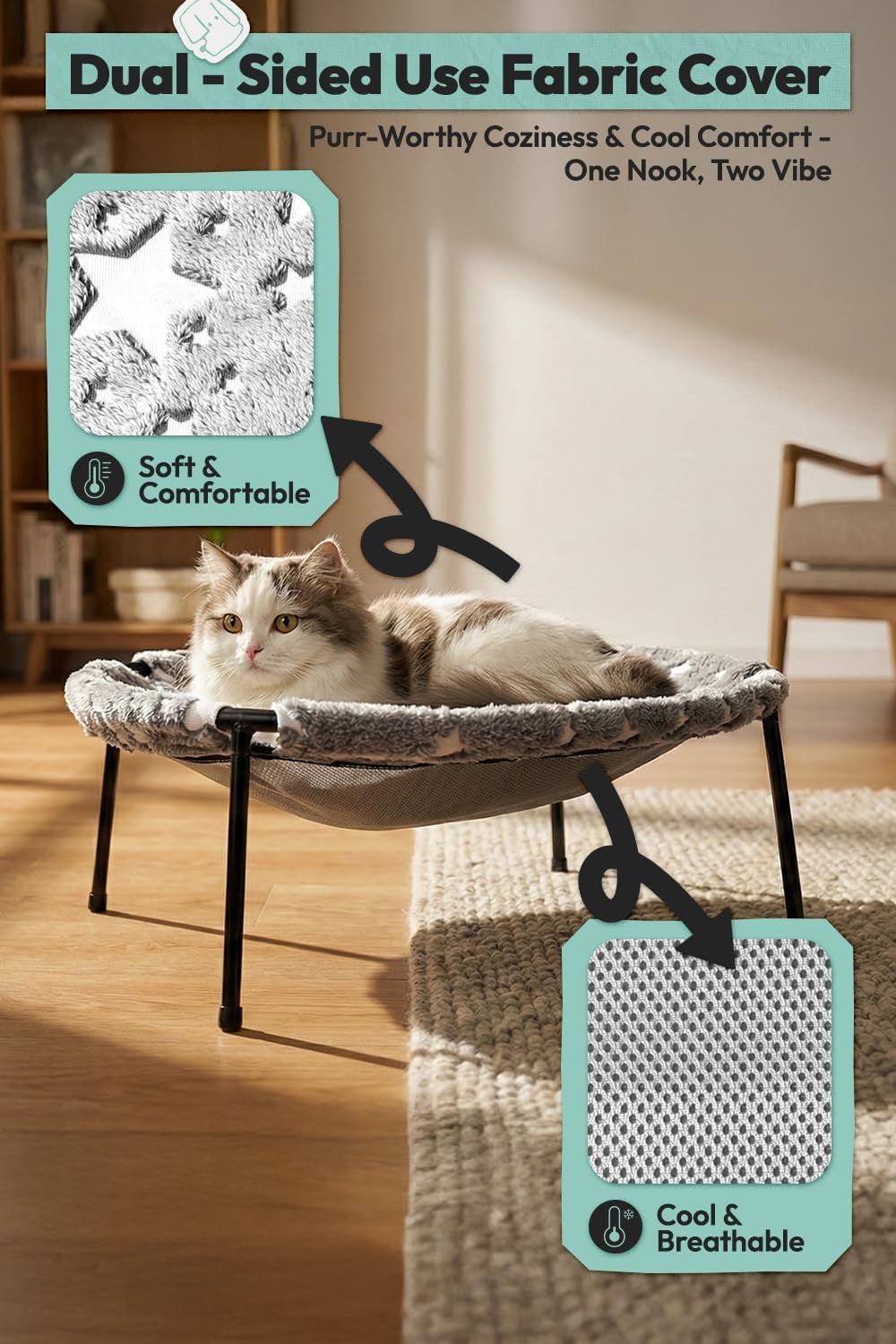 Elevated Glow in the Dark Cat Bed