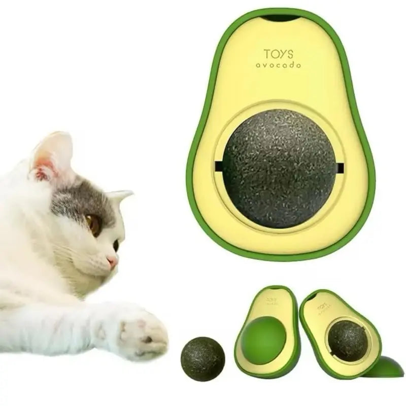 2 Pcs Avocado Catnip Balls, Catnip Wall Balls, Cat Toys for Indoor Cats, Kitten Toys, Healthy Catnip Chew Toys for Kitten