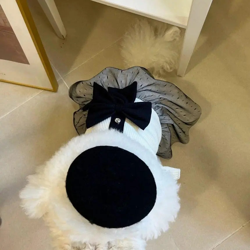 Cute Dog Vest, 1 Count Bow Decor Chiffon Dog Shirt, Pet Clothes for Small Dogs, Dog & Cat Clothing, Dog & Cat Clothing Supplies