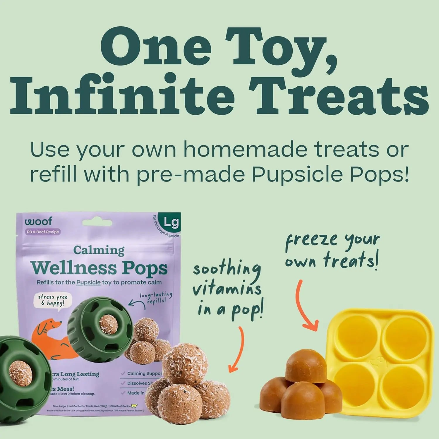 Pupsicle - Long-Lasting Interactive Dog Toy to Keep Your Pup Distracted - Safe for Dogs - Low-Mess Design - Dog Toys for Small Dogs 10-25 Lbs