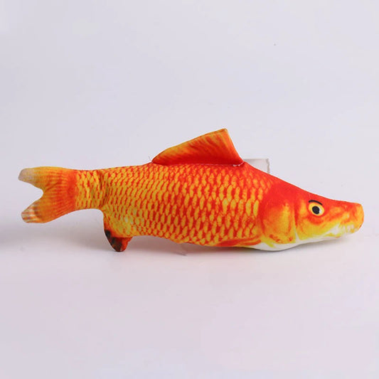 New Design Plush Fish Cat Toy Durable Bite-Resistant Interactive Toy Catnip Stuffed Pet Plaything