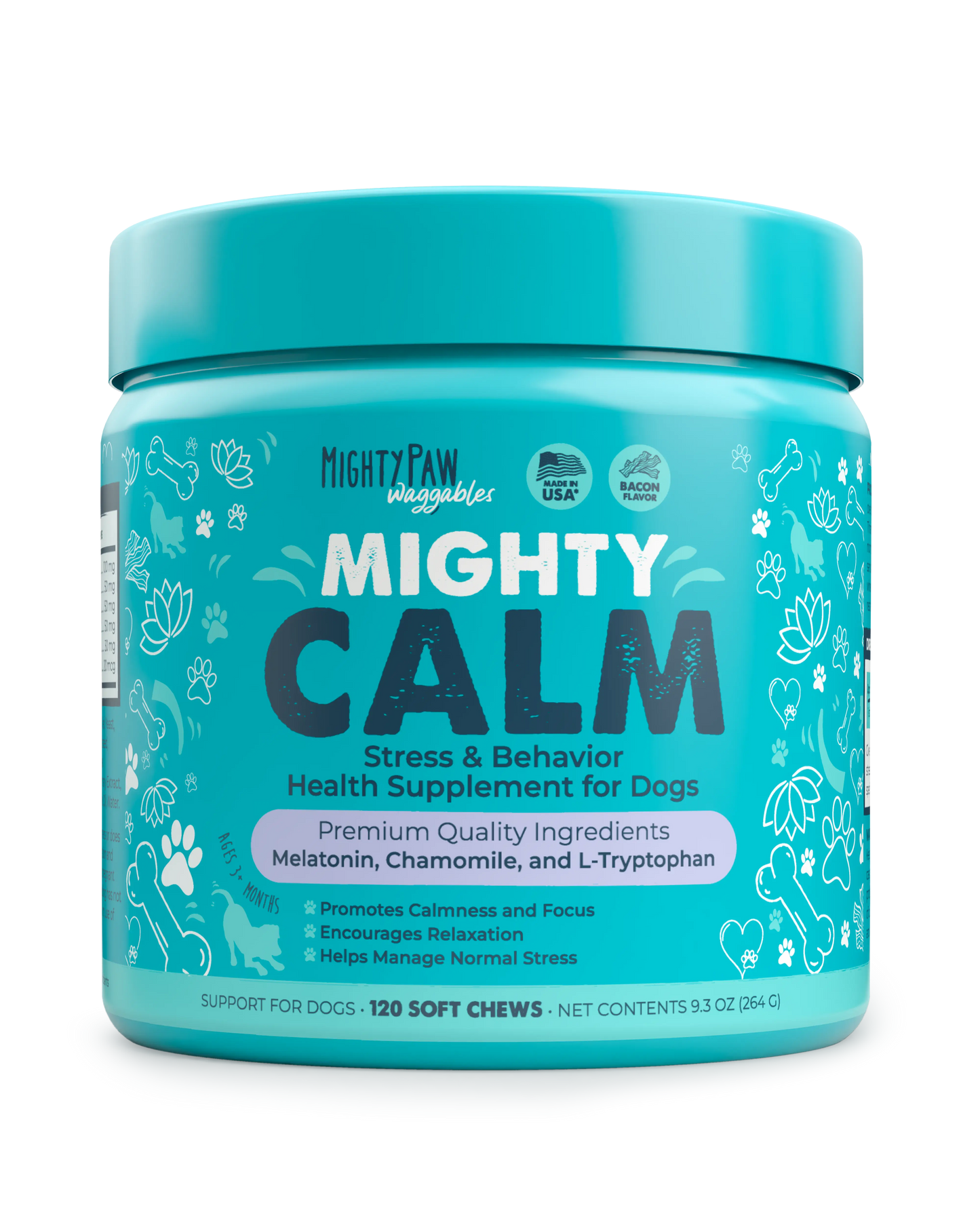 Mighty Calm Chews for Dogs: Soothing Stress and Calming Support in Every Bite / Supplements
