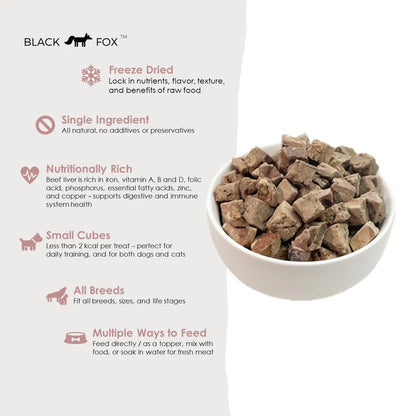 Freeze-Dried Beef Liver Training Treats Snacks for Dogs & Cats