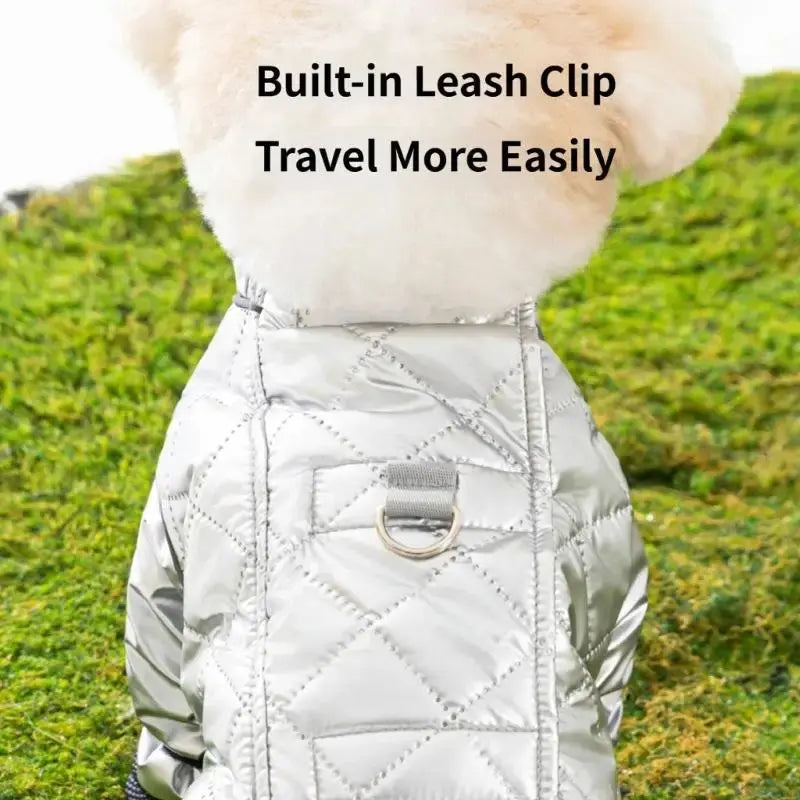 Waterproof Dog Coats Winter Cotton Pet Dust Pants with Traction Buckle Winter Warm Dog Clothing Outdoor Snow Pants Snowproof Boots