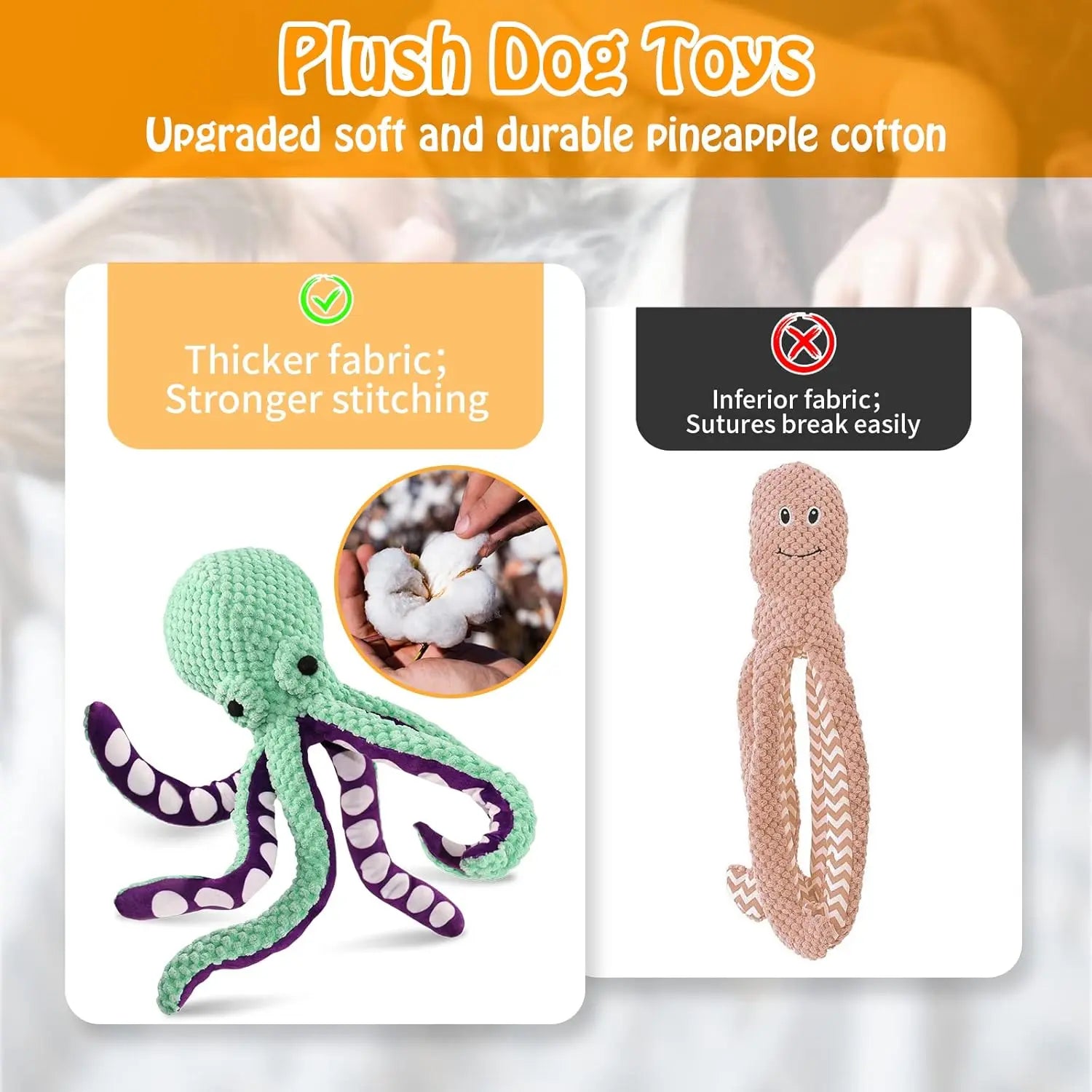 Plush Chew Toys for Large Dogs，Durable Fabric for Small, Medium, and Large Pets，A Toy with a Soft Sound-Producing Mechanism for Playing With-Mrwj