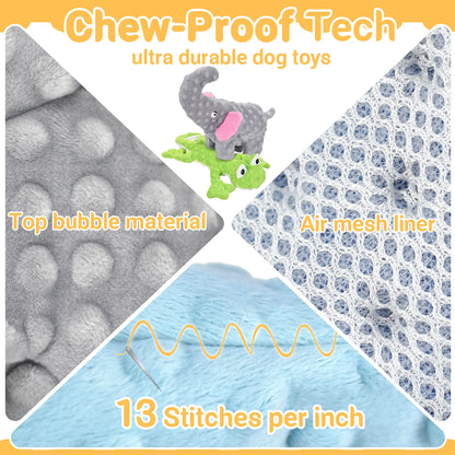 No Stuffing Squeaky Dog Toys with Chew-Proof Tech for durable playtime and exciting squeaks.