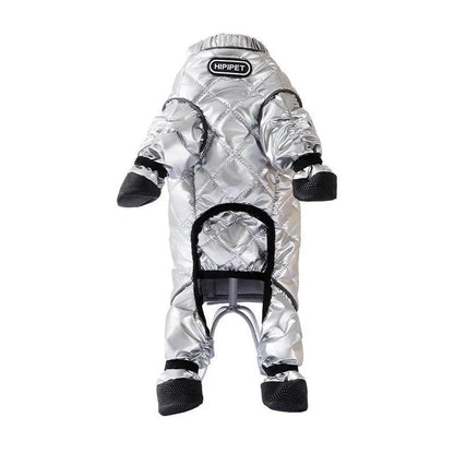Waterproof Dog Coats Winter Cotton Pet Dust Pants with Traction Buckle Winter Warm Dog Clothing Outdoor Snow Pants Snowproof Boots