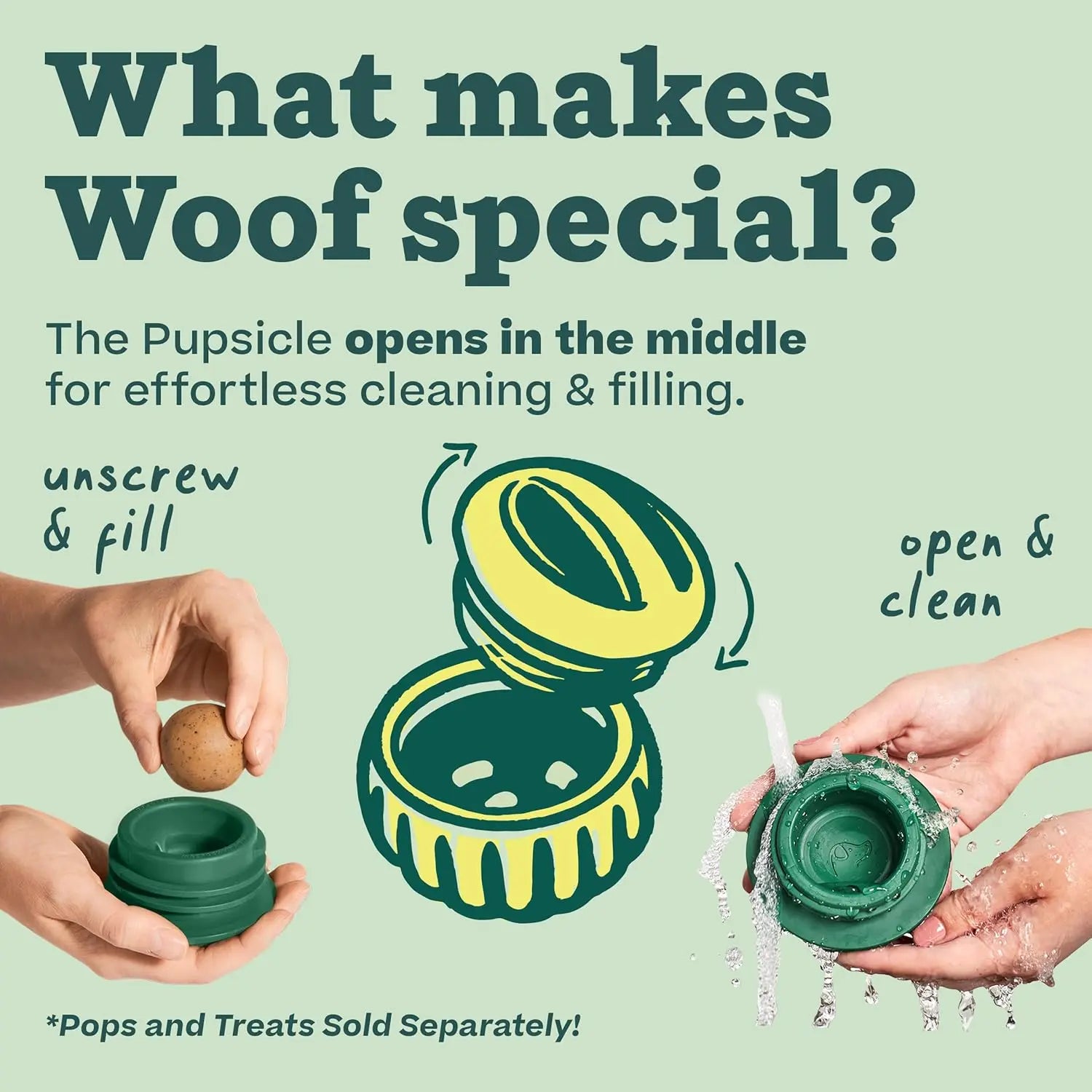 Pupsicle - Long-Lasting Interactive Dog Toy to Keep Your Pup Distracted - Safe for Dogs - Low-Mess Design - Dog Toys for Small Dogs 10-25 Lbs