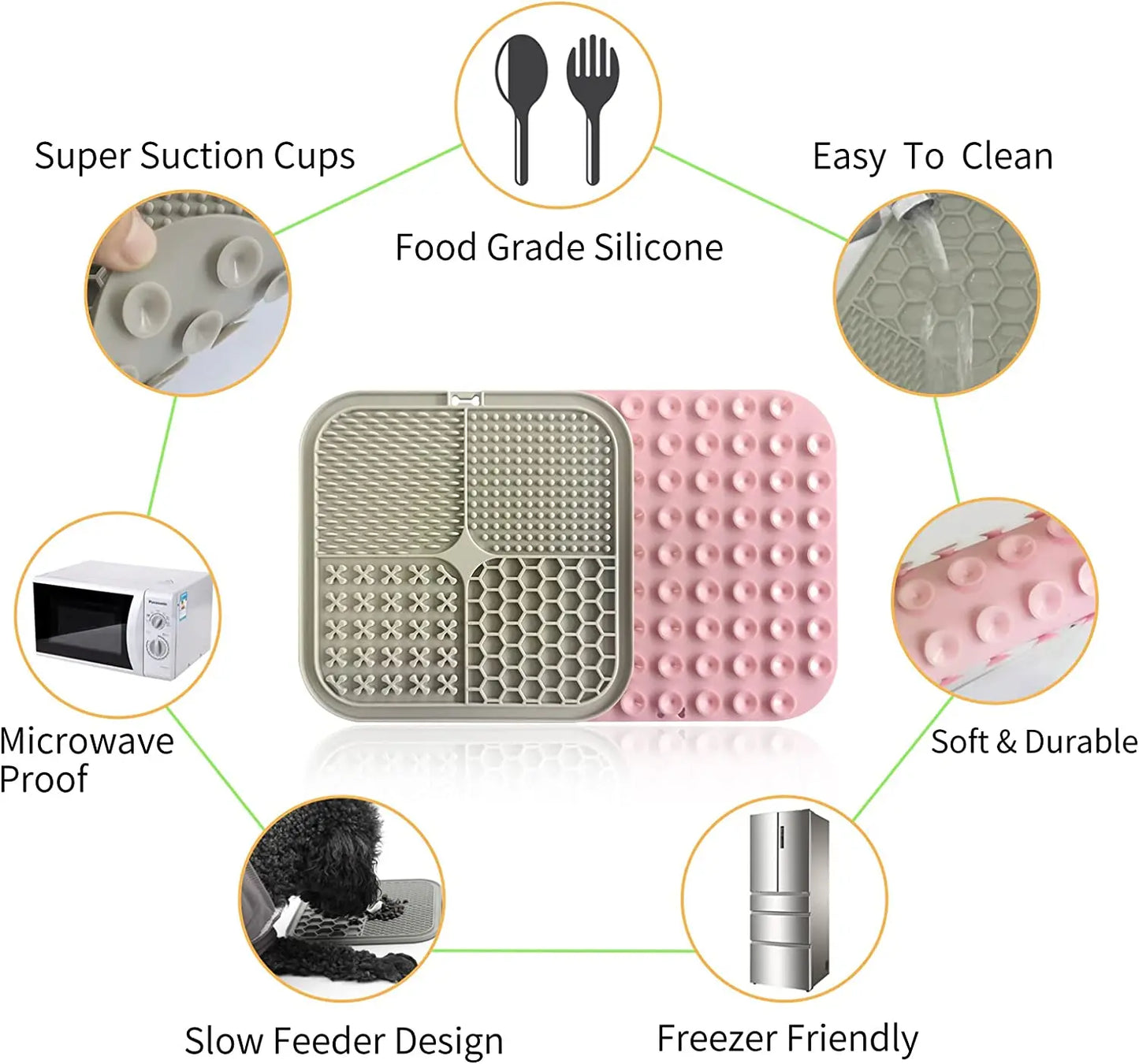  the Dog Lick Mat with Suction Cups