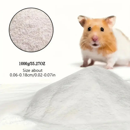 High-Quality Dust-Free Bath Sand, Small Pet Sand for Hamsters, Hedgehogs, Guinea Pigs, Super Fine Quartz Sand, Toy Enrichment & Gentle Cleaning