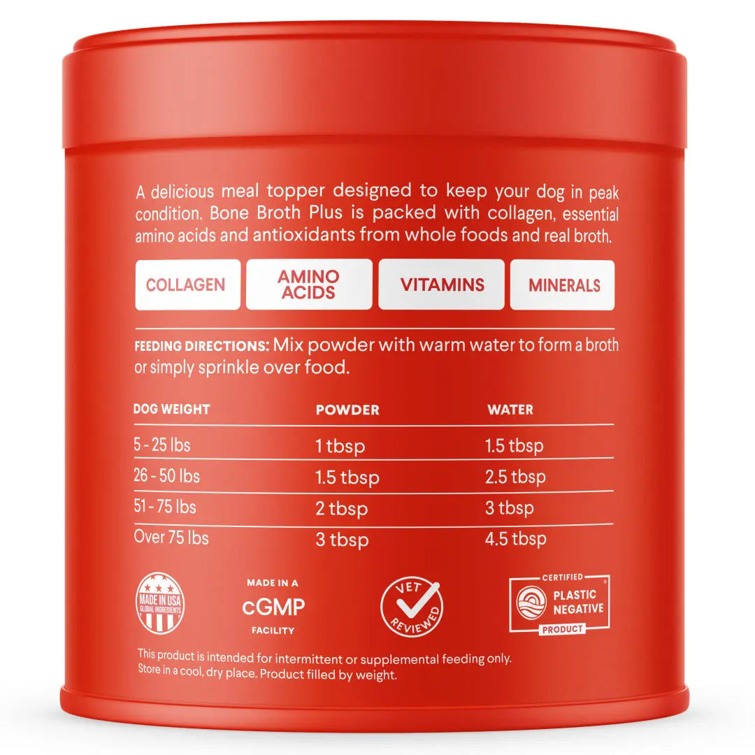 FINN Bone Broth plus Superfood Meal Topper for Dogs – Joint & Mobility Support Packed with Collagen & Amino Acids – Only 6 Ingredients | Powdered Meal Topper Supplement for Dogs