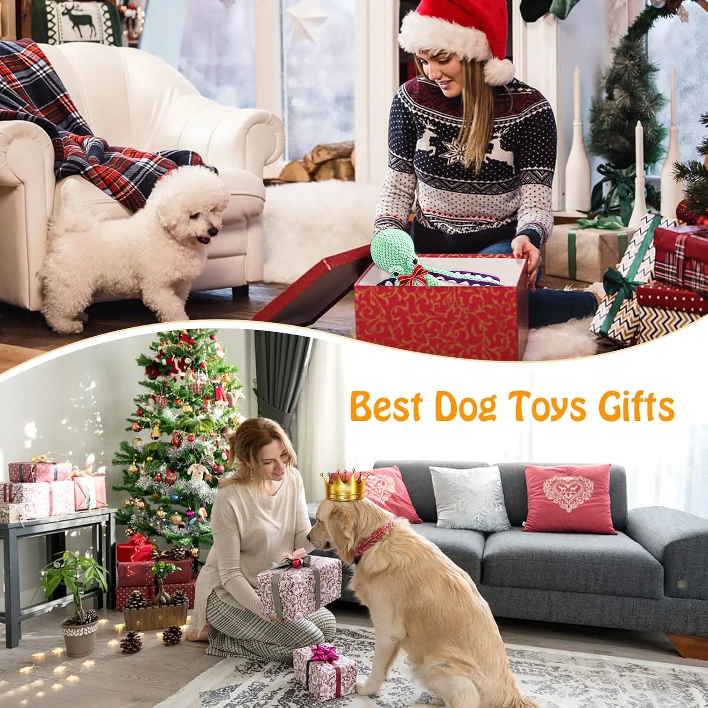 Plush Chew Toys for Large Dogs，Durable Fabric for Small, Medium, and Large Pets，A Toy with a Soft Sound-Producing Mechanism for Playing With-Mrwj