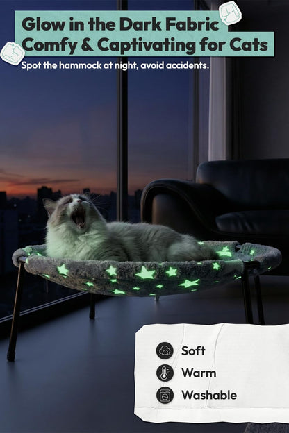 Elevated Glow in the Dark Cat Bed