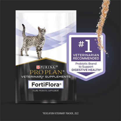 Purina Pro Plan Veterinary Supplements Fortiflora Cat Probiotic Supplement for Cats with Diarrhea - 30 Ct. Box Springtok